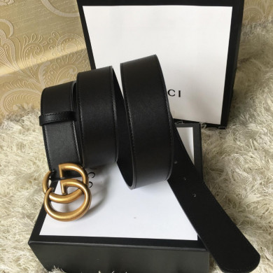 Gucci leather belt with Double G