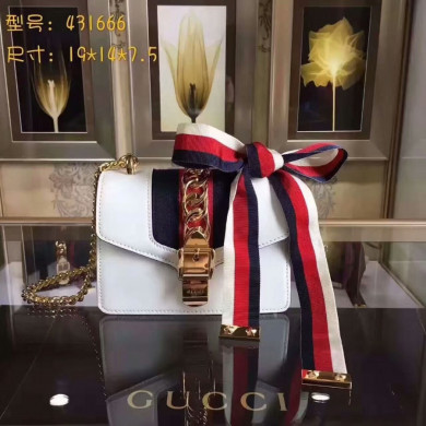 GUCCI Sylvie leather mini chain bag, handbags
