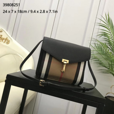 Burberry, 39808251, Small Leather and House Check Crossbody Bag