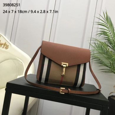 Burberry, 39808251, Small Leather and House Check Crossbody Bag