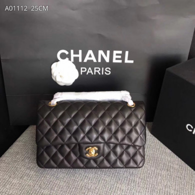 A01112, Chanel Classic Handbag & Cross Body Bag, LAMBSKIN, Original Quality