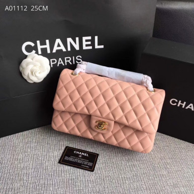 A01112, Chanel Classic Handbag & Cross Body Bag, LAMBSKIN, Original Quality