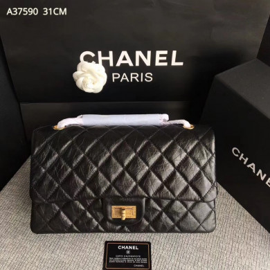 A37590, Chanel Classic Handbag & Cross Body Bag, AGED CALFSKIN, Original Quality