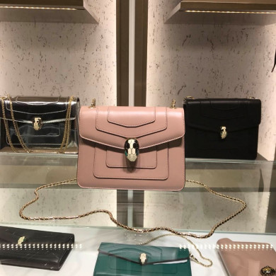 BVLGARI HANDBAG, FLAP COVER, SERPENTI FOREVER SHOULDER BAG CALF LEATHER, 34560