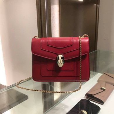 BVLGARI HANDBAG, FLAP COVER, SERPENTI FOREVER SHOULDER BAG CALF LEATHER, 34560