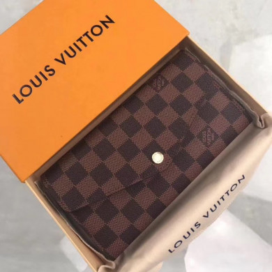 N63209, Louis Vuitton LV, SARAH WALLET Damier Ebene Canvas