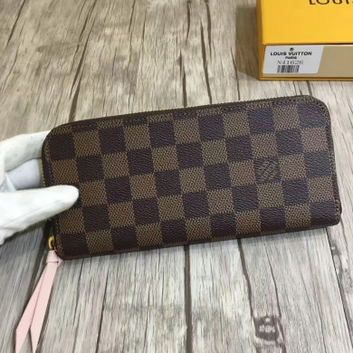 N41626, Louis Vuitton LV, CLÉMENCE WALLET Damier Ebene
