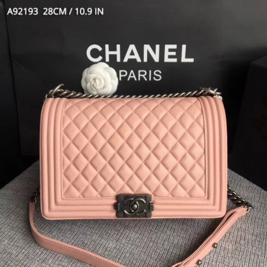 A92193, CHANEL LARGE BOY CHANEL HANDBAG, LAMBSKIN