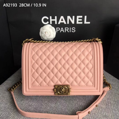 A92193, CHANEL LARGE BOY CHANEL HANDBAG, LAMBSKIN