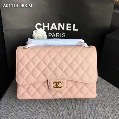 Chanel Handbag, Classic handbag, Grained Calfskin, A01113 30CM