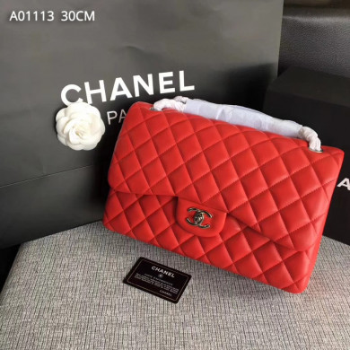 Chanel Handbag, Classic handbag, LAMBSKIN, A01113 30CM
