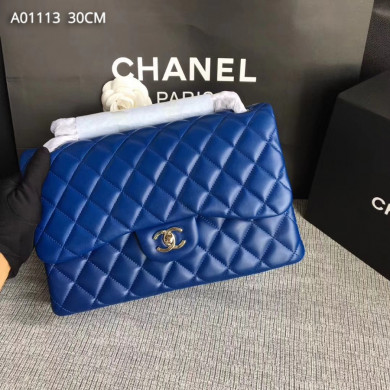 Chanel Handbag, Classic handbag, LAMBSKIN, A01113 30CM