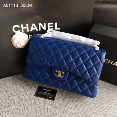 Chanel Handbag, Classic handbag, LAMBSKIN, A01113 30CM
