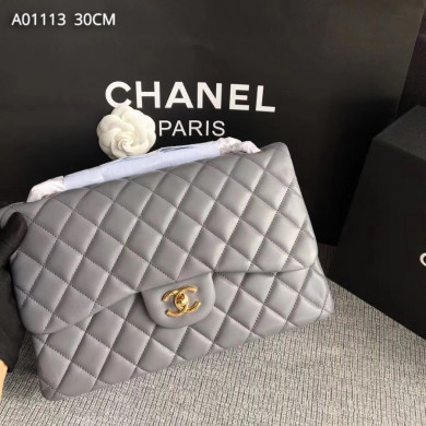 Chanel Handbag, Classic handbag, LAMBSKIN, A01113 30CM