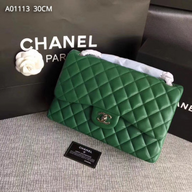 Chanel Handbag, Classic handbag, LAMBSKIN, A01113 30CM