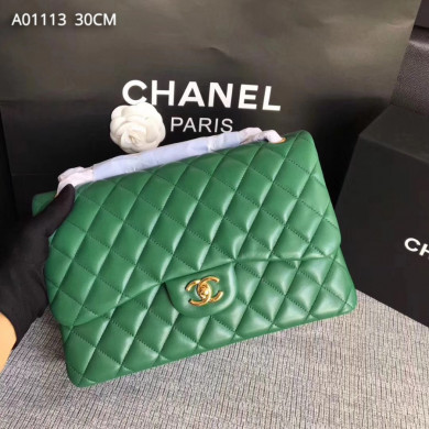 Chanel Handbag, Classic handbag, LAMBSKIN, A01113 30CM