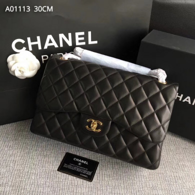 Chanel Handbag, Classic handbag, LAMBSKIN, A01113 30CM