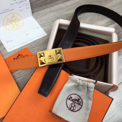 Hermes belt buckle & Reversible leather, Original Quality, 32MM