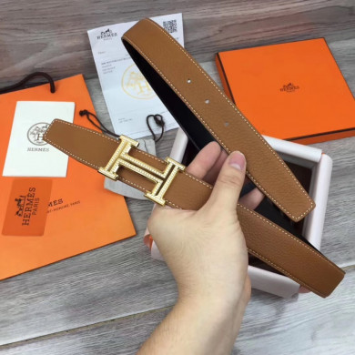Hermes belt buckle & Reversible leather, Original Quality, 32MM