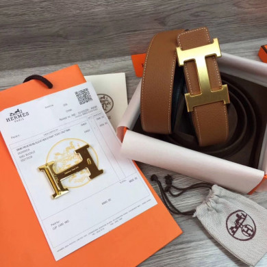 Hermes H belt buckle & Reversible leather, Original Quality 38MM