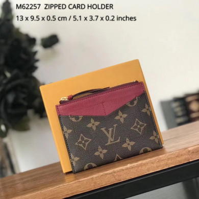M62257, Louis Vuitton LV, ZIPPED CARD HOLDER
