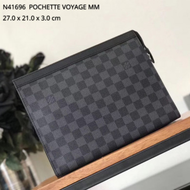 N41696, Louis Vuitton LV, POCHETTE VOYAGE MM Damier Graphite