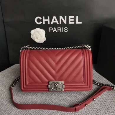 CHANEL V BOY CHANEL HANDBAG, Baby Cow Leather
