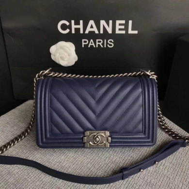CHANEL V BOY CHANEL HANDBAG, Baby Cow Leather