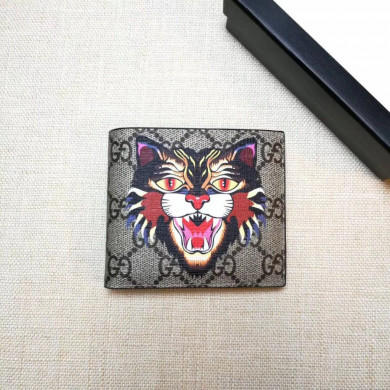 Gucci Angry Cat print GG Supreme wallet, 451268 
