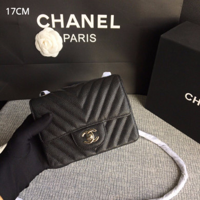 A01115, Classic handbag, Chanel Handbag, 17CM, caviar