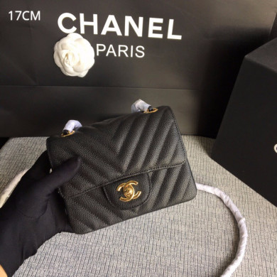A01115, Classic handbag, Chanel Handbag, 17CM, Caviar