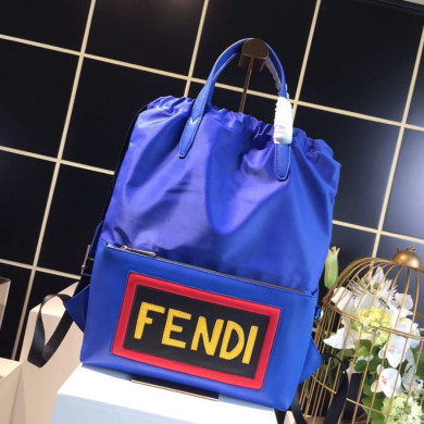 FENDI backpack, Fabric and leather backpack