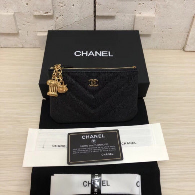 POUCH, CHANEL, CAVIAR, A82365
