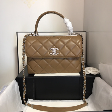 A92236, Small Flap Bag with Top Handle, CHANEL HANDBAG, 25CM