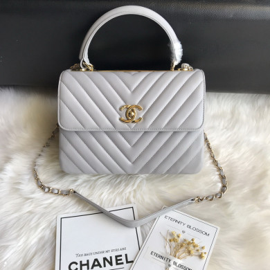 A92236, Small Flap Bag with Top Handle, CHANEL HANDBAG, 25CM