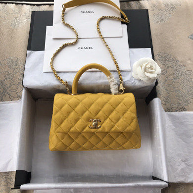 A92990, Small Flap Bag with Top Handle, CHANEL Handbags, Caviar, Grained Calfskin, Lizard & Gold-Tone Metal