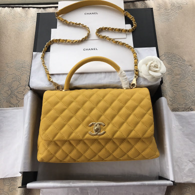 A92991, Flap Bag with Top Handle, CHANEL Handbags, Caviar, Grained Calfskin, Lizard & Gold-Tone Metal