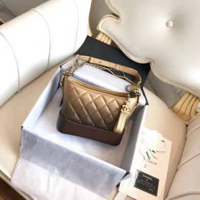 A91810, CHANEL'S GABRIELLE Small Hobo Bag, Silver-Tone & Gold-Tone Metal