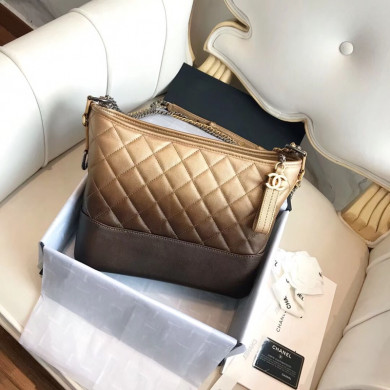 A93824, CHANEL'S GABRIELLE Hobo Bag, Silver-Tone & Gold-Tone Metal