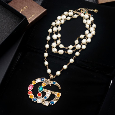 Crystal Double G necklace, GUCCI JEWELRY