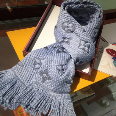 LOGOMANIA SCARF, LOUIS VUITTON LV SCARF, 68.9 x 11.8 inches, 94% wool, 6% silk