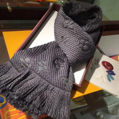 LOGOMANIA SCARF, LOUIS VUITTON LV SCARF, 68.9 x 11.8 inches, 94% wool, 6% silk