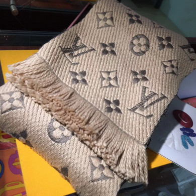 LOGOMANIA SCARF, LOUIS VUITTON LV SCARF, 68.9 x 11.8 inches, 94% wool, 6% silk