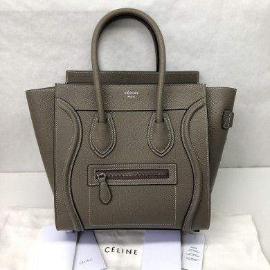 MICRO LUGGAGE HANDBAG IN DRUMMED CALFSKIN
