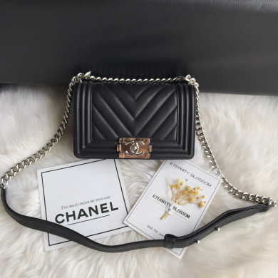A67085, Small BOY CHANEL Handbag, Calfskin