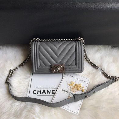 A67085, Small BOY CHANEL Handbag, Calfskin