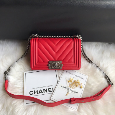 A67085, Small BOY CHANEL Handbag, Calfskin