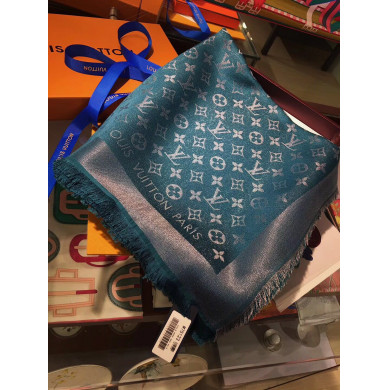 MONOGRAM SHINE(Silver) SHAWL, LOUIS VUITTON LV SHAWL