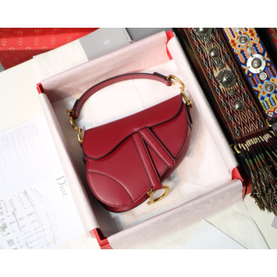 M0447CWVG, MINI DIOR SADDLE CALFSKIN BAG