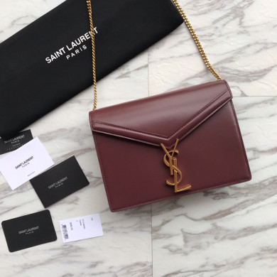 532750, CASSANDRA MONOGRAM CLASP BAG IN SMOOTH LEATHER, YSL Saint Laurent